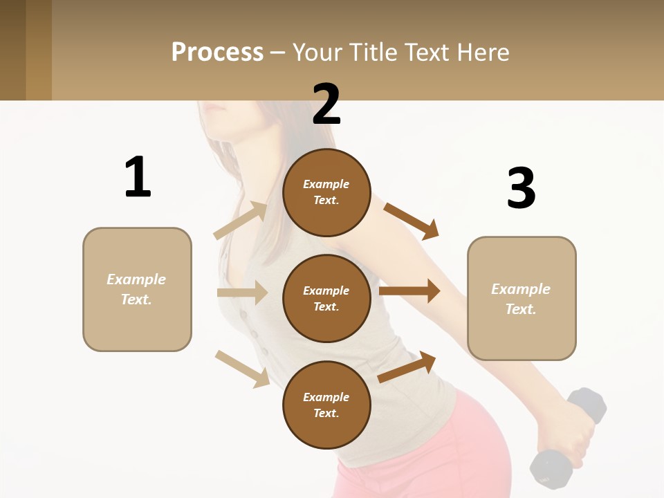 A Woman With A Dumbbell Powerpoint Presentation Template PowerPoint Template