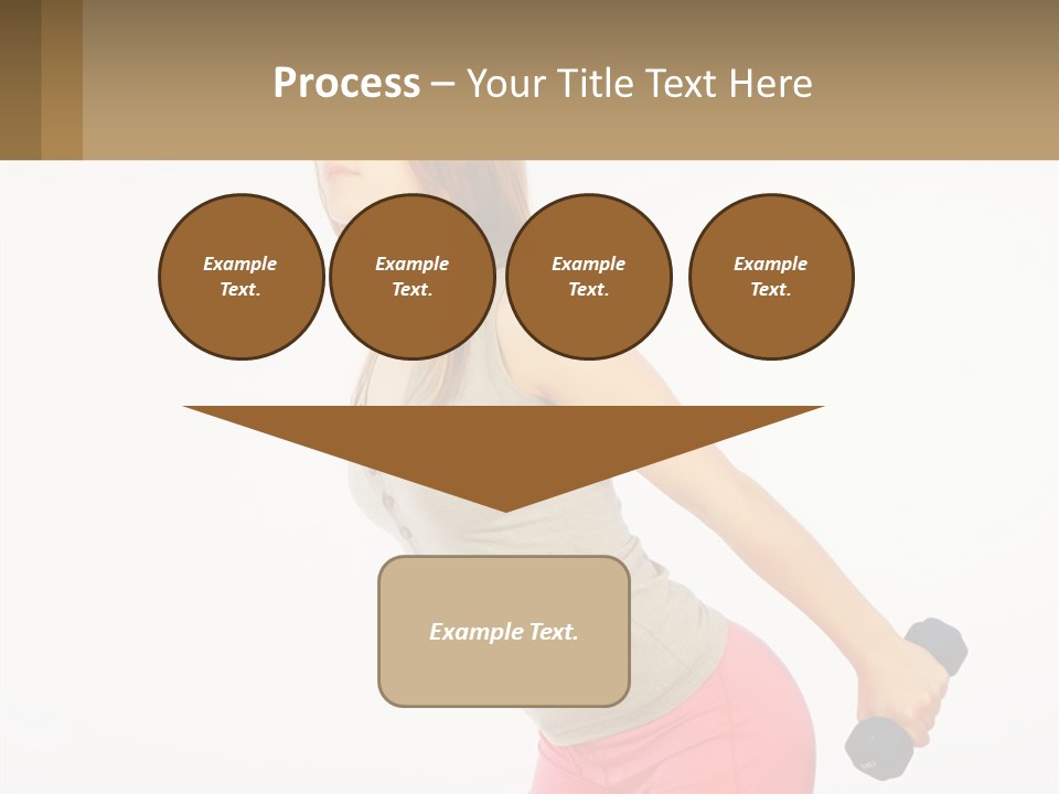 A Woman With A Dumbbell Powerpoint Presentation Template PowerPoint Template