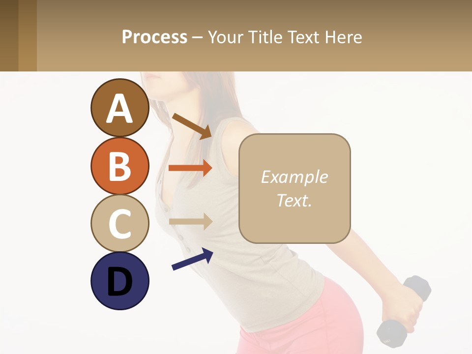 A Woman With A Dumbbell Powerpoint Presentation Template PowerPoint Template