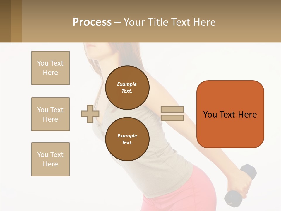 A Woman With A Dumbbell Powerpoint Presentation Template PowerPoint Template
