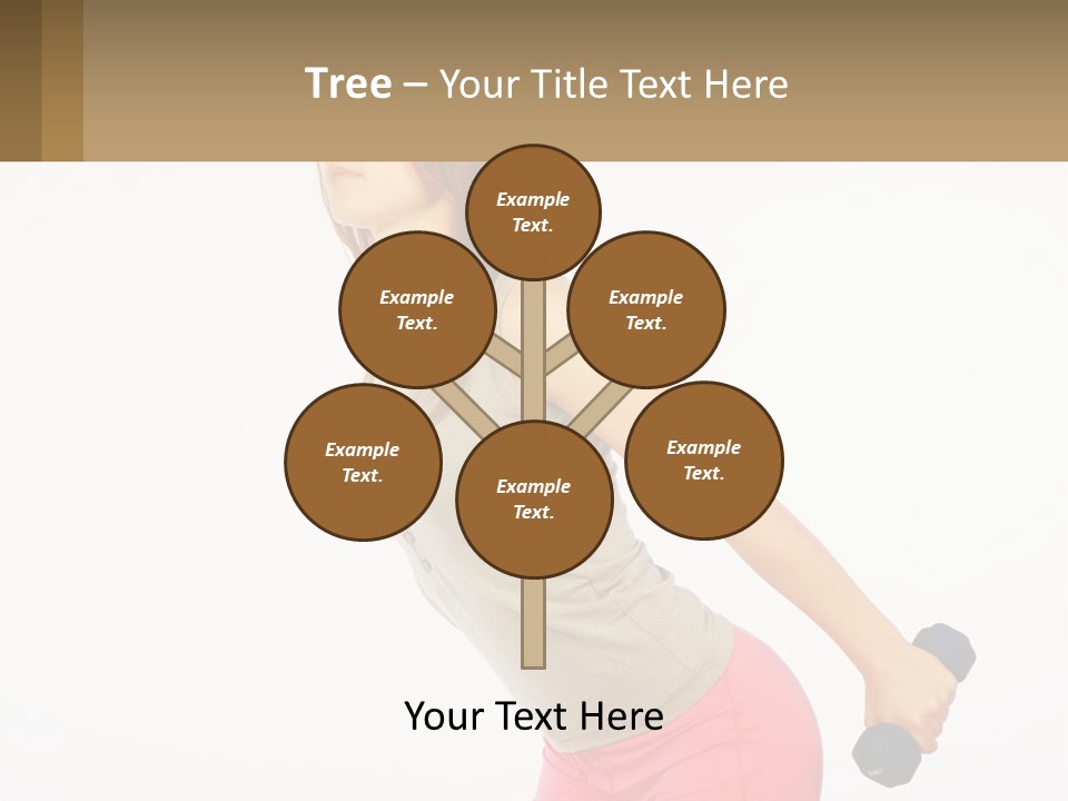 A Woman With A Dumbbell Powerpoint Presentation Template PowerPoint Template