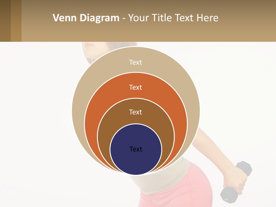 A Woman With A Dumbbell Powerpoint Presentation Template PowerPoint Template