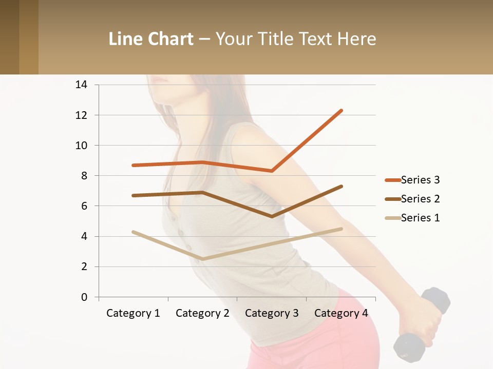 A Woman With A Dumbbell Powerpoint Presentation Template PowerPoint Template