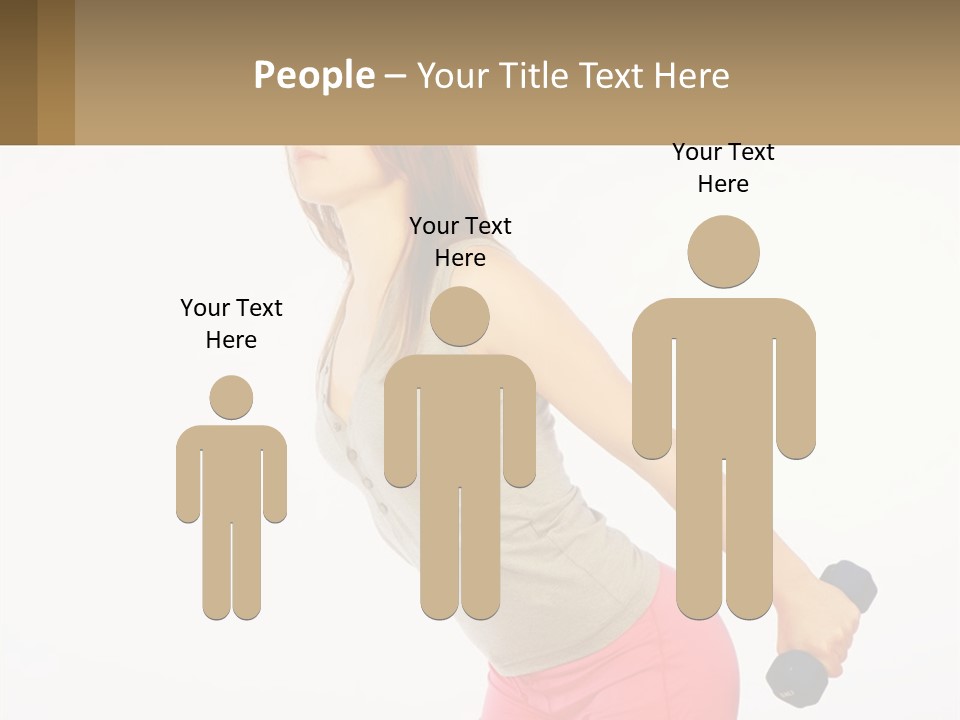 A Woman With A Dumbbell Powerpoint Presentation Template PowerPoint Template