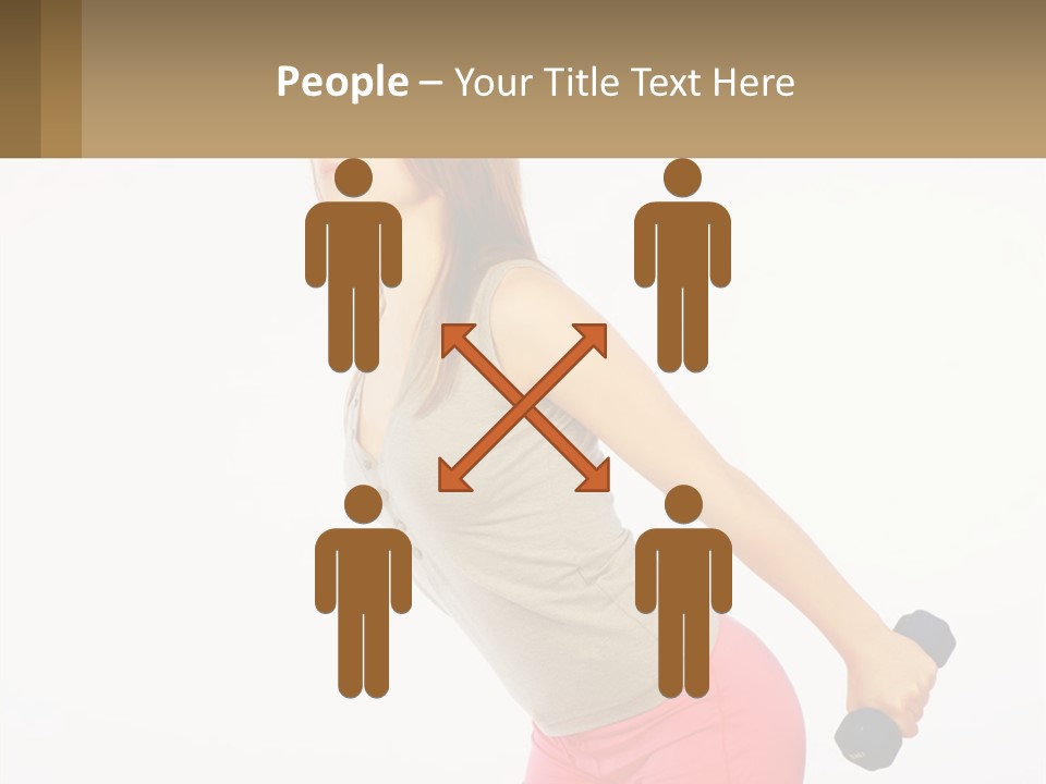 A Woman With A Dumbbell Powerpoint Presentation Template PowerPoint Template