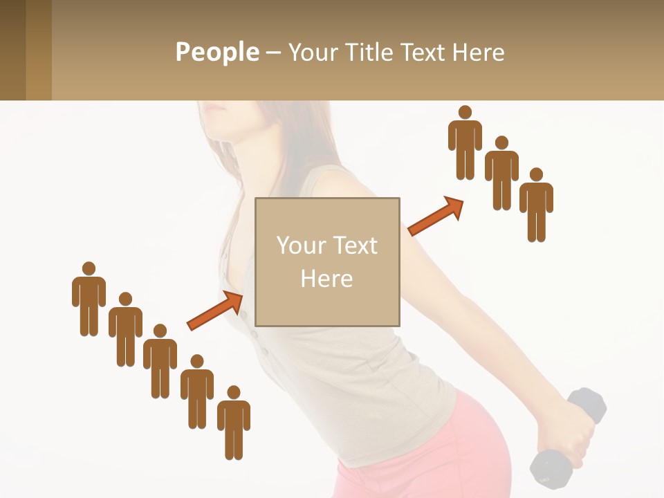 A Woman With A Dumbbell Powerpoint Presentation Template PowerPoint Template