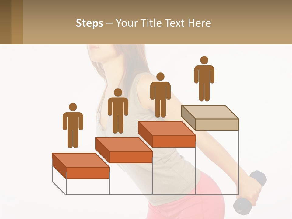 A Woman With A Dumbbell Powerpoint Presentation Template PowerPoint Template