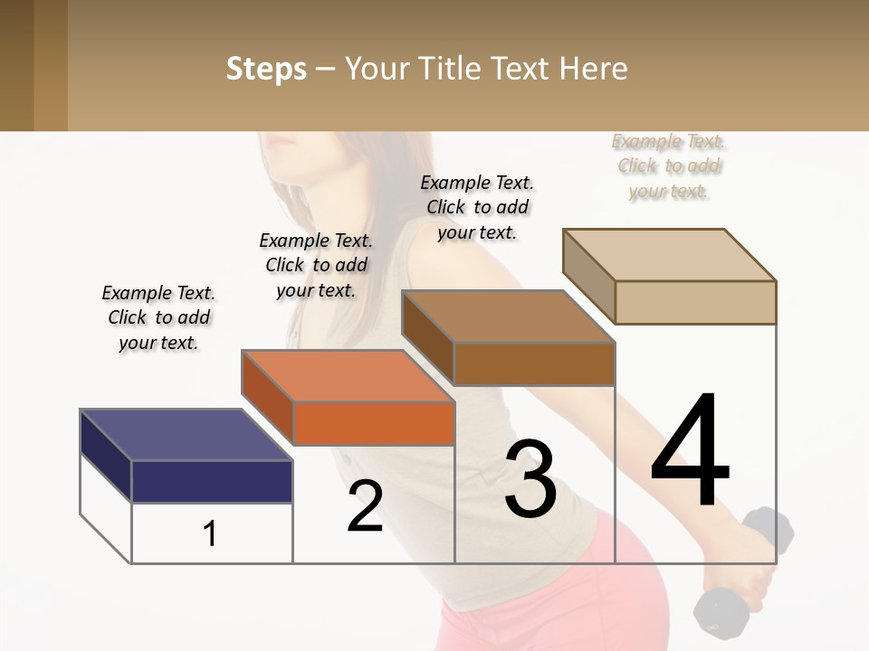 A Woman With A Dumbbell Powerpoint Presentation Template PowerPoint Template