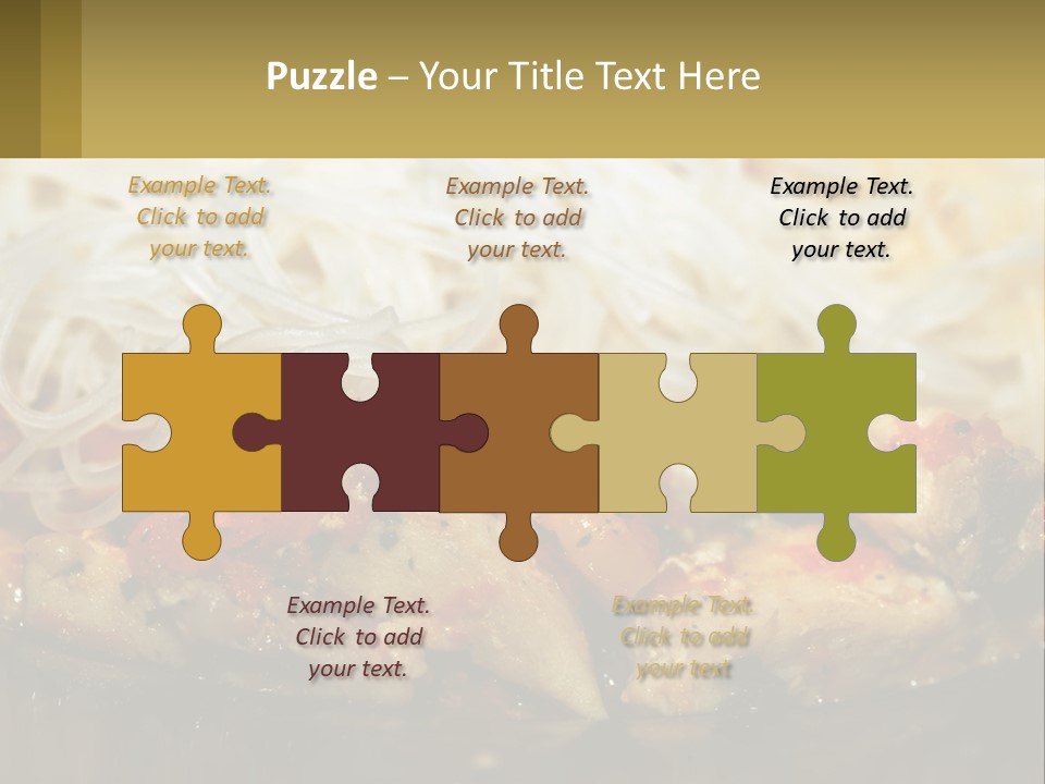 A Plate Of Food With Noodles And Meat PowerPoint Template