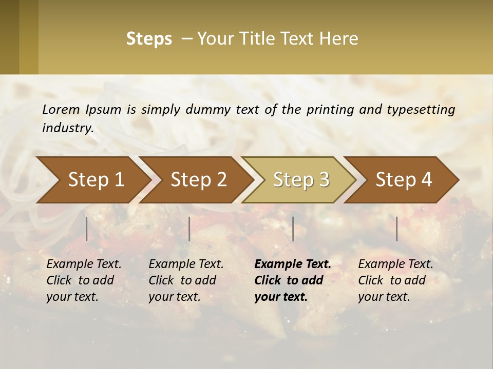 A Plate Of Food With Noodles And Meat PowerPoint Template