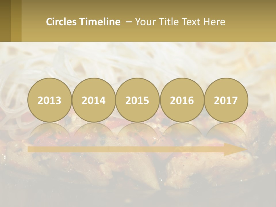 A Plate Of Food With Noodles And Meat PowerPoint Template