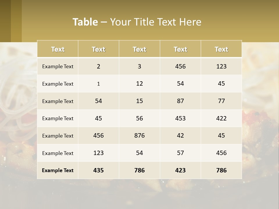A Plate Of Food With Noodles And Meat PowerPoint Template