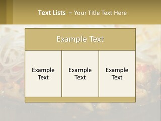 A Plate Of Food With Noodles And Meat PowerPoint Template