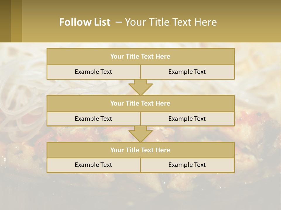 A Plate Of Food With Noodles And Meat PowerPoint Template