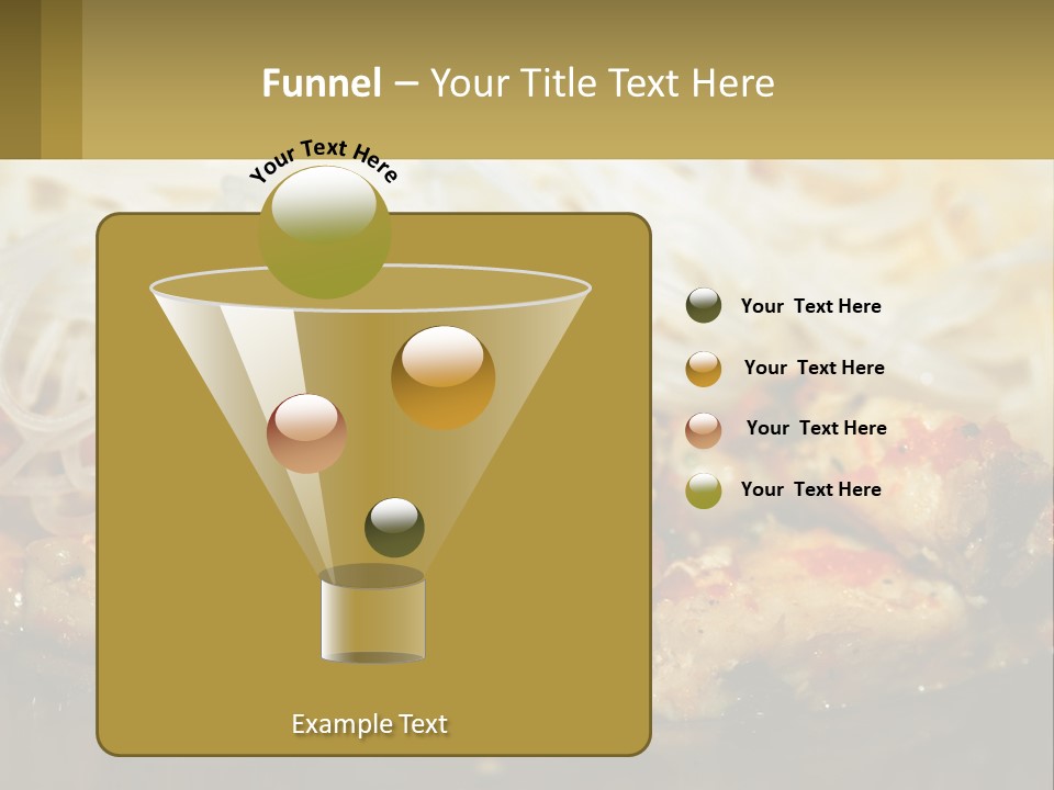 A Plate Of Food With Noodles And Meat PowerPoint Template