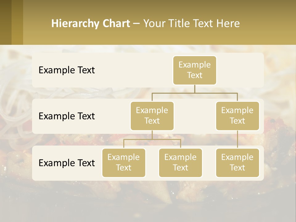 A Plate Of Food With Noodles And Meat PowerPoint Template