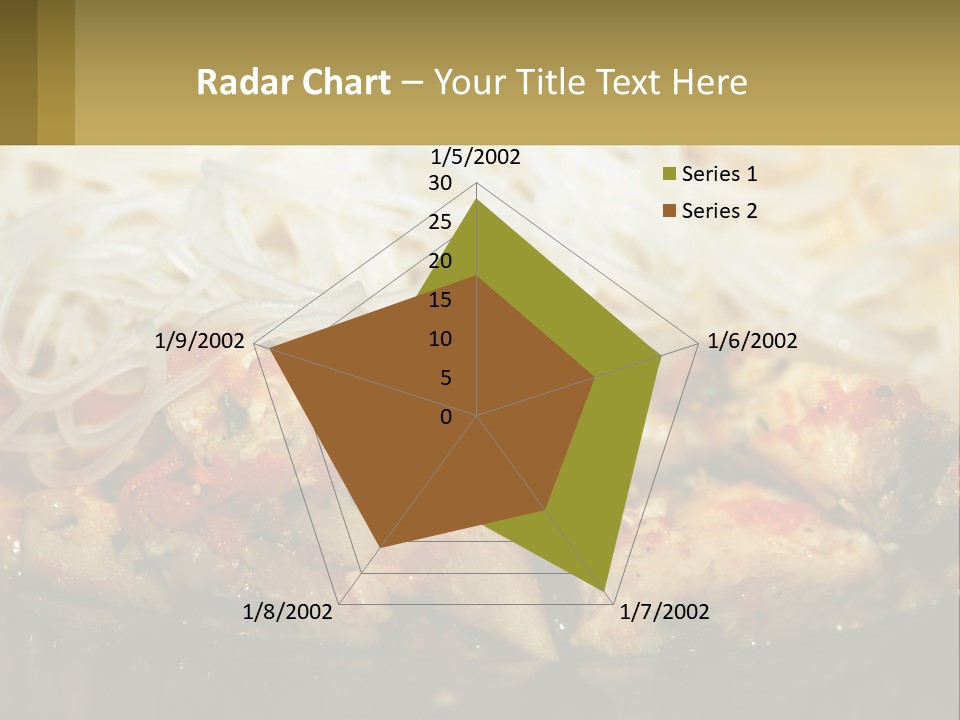 A Plate Of Food With Noodles And Meat PowerPoint Template