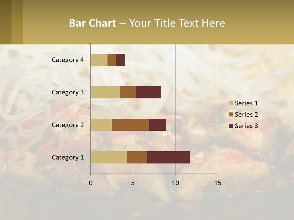 A Plate Of Food With Noodles And Meat PowerPoint Template