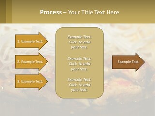 A Plate Of Food With Noodles And Meat PowerPoint Template