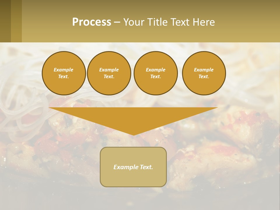 A Plate Of Food With Noodles And Meat PowerPoint Template