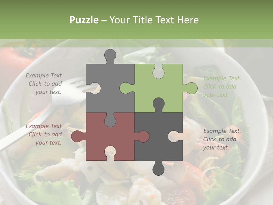 A White Bowl Filled With Salad Next To A Bottle Of Olive Oil PowerPoint Template