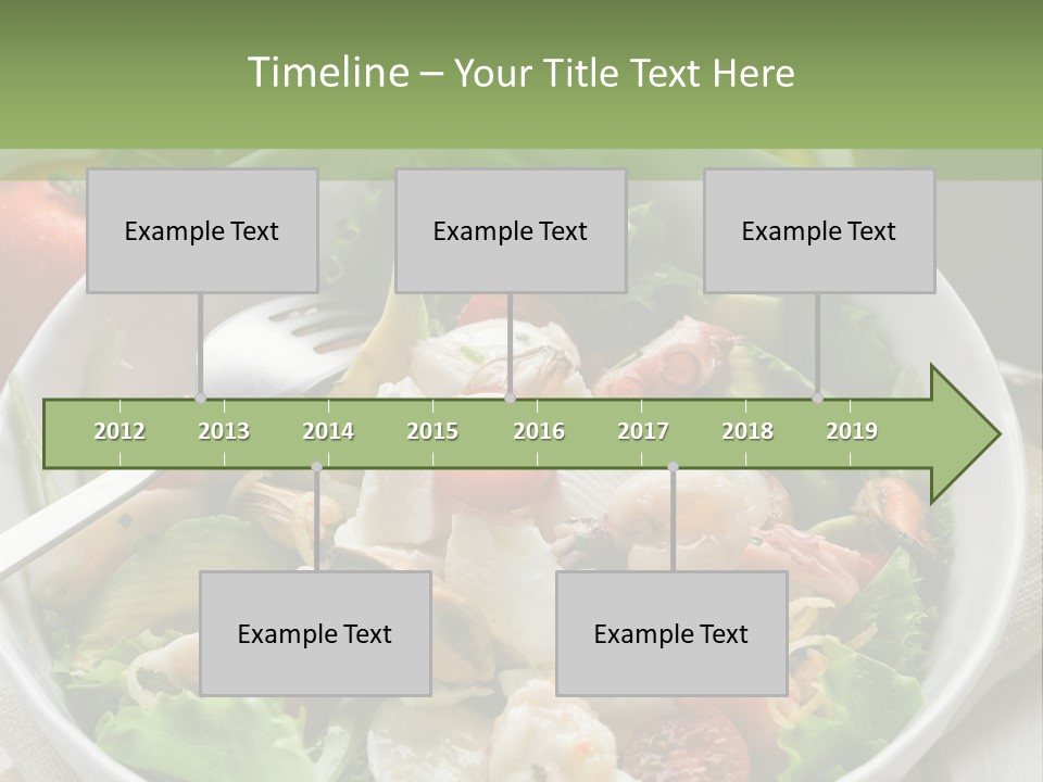 A White Bowl Filled With Salad Next To A Bottle Of Olive Oil PowerPoint Template