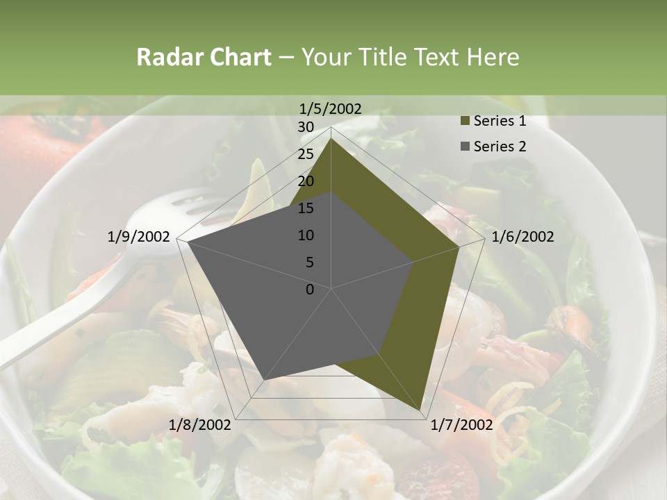 A White Bowl Filled With Salad Next To A Bottle Of Olive Oil PowerPoint Template