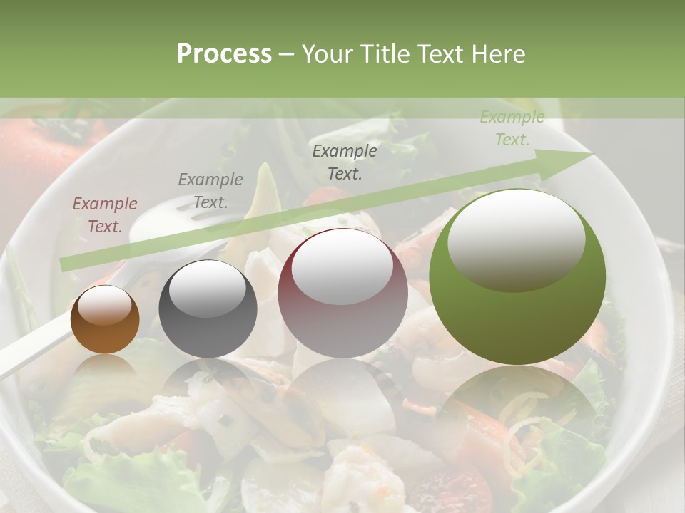 A White Bowl Filled With Salad Next To A Bottle Of Olive Oil PowerPoint Template
