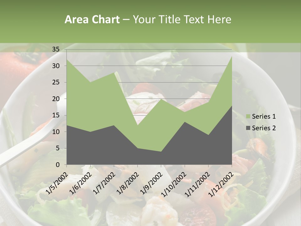 A White Bowl Filled With Salad Next To A Bottle Of Olive Oil PowerPoint Template