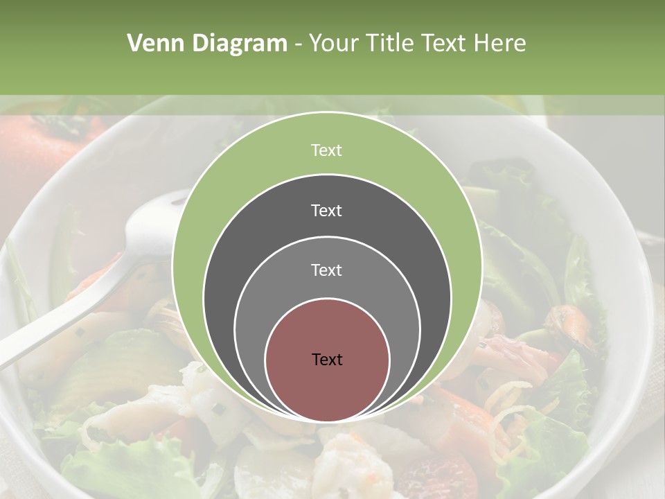 A White Bowl Filled With Salad Next To A Bottle Of Olive Oil PowerPoint Template