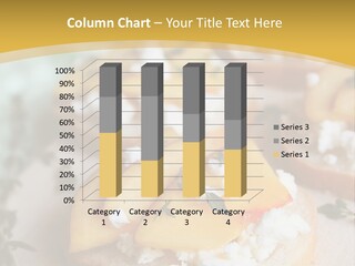 A Table Topped With Bread Covered In Cheese And Fruit PowerPoint Template