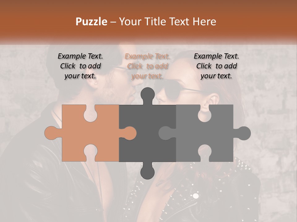 A Man And A Woman In Sunglasses Are Facing Each Other PowerPoint Template