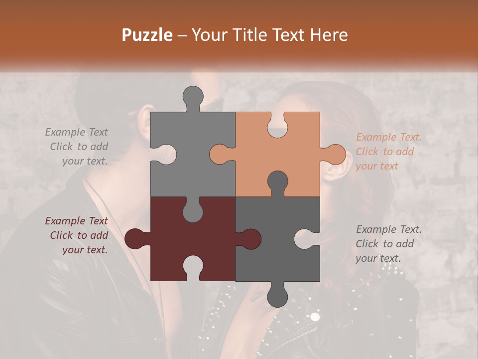 A Man And A Woman In Sunglasses Are Facing Each Other PowerPoint Template