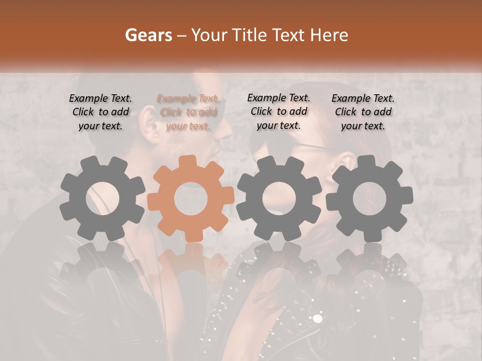 A Man And A Woman In Sunglasses Are Facing Each Other PowerPoint Template