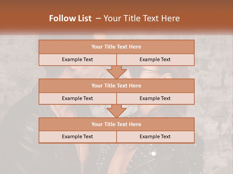 A Man And A Woman In Sunglasses Are Facing Each Other PowerPoint Template