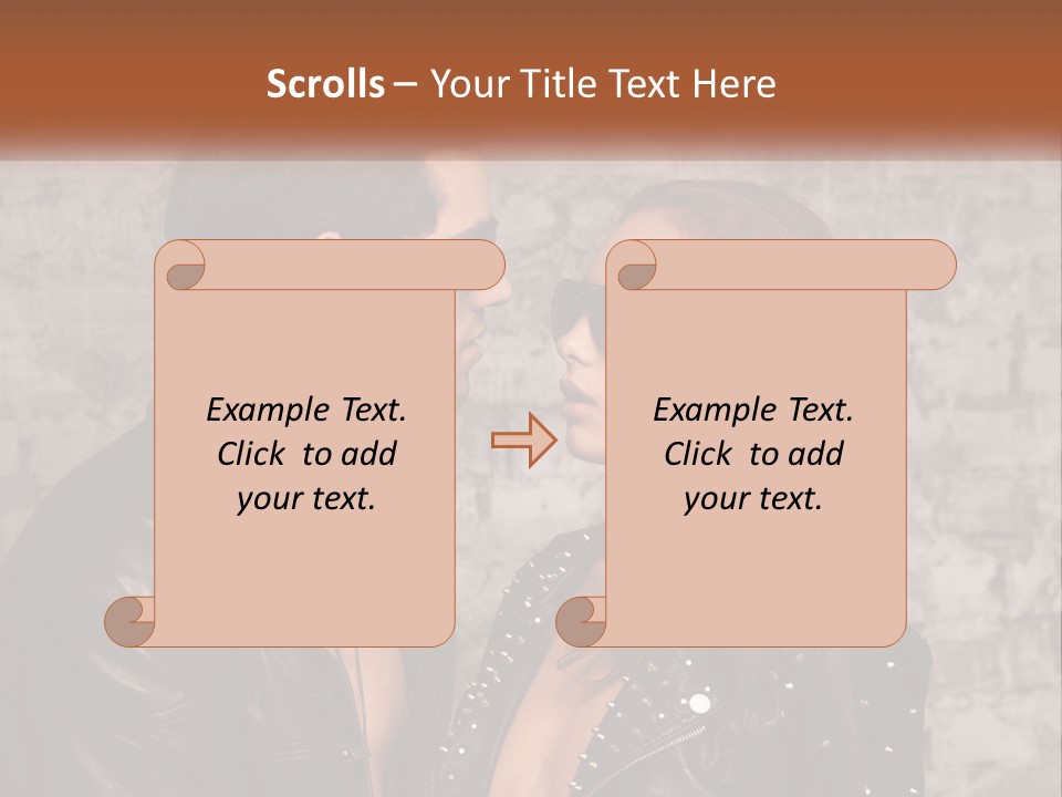 A Man And A Woman In Sunglasses Are Facing Each Other PowerPoint Template