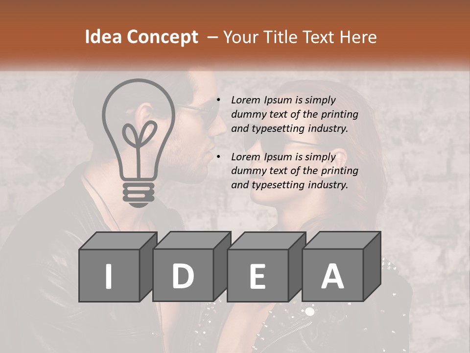 A Man And A Woman In Sunglasses Are Facing Each Other PowerPoint Template