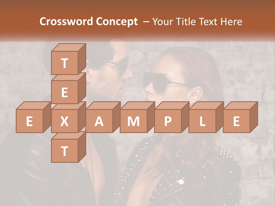 A Man And A Woman In Sunglasses Are Facing Each Other PowerPoint Template