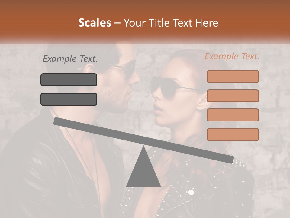 A Man And A Woman In Sunglasses Are Facing Each Other PowerPoint Template