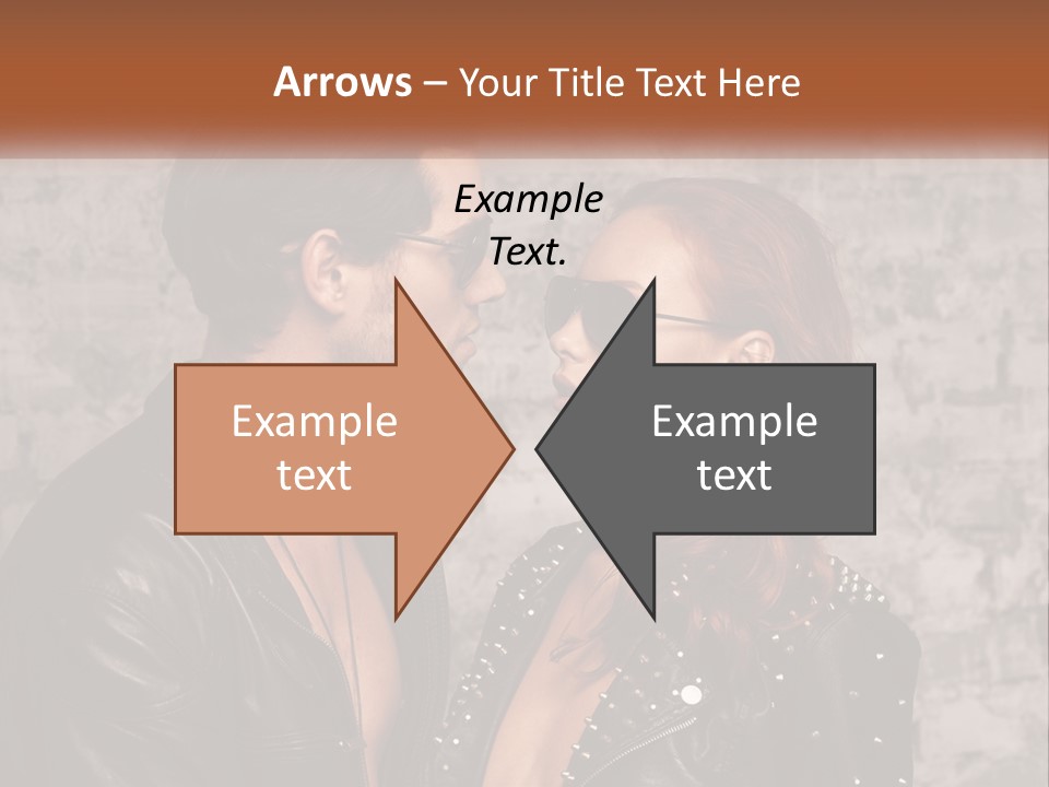A Man And A Woman In Sunglasses Are Facing Each Other PowerPoint Template
