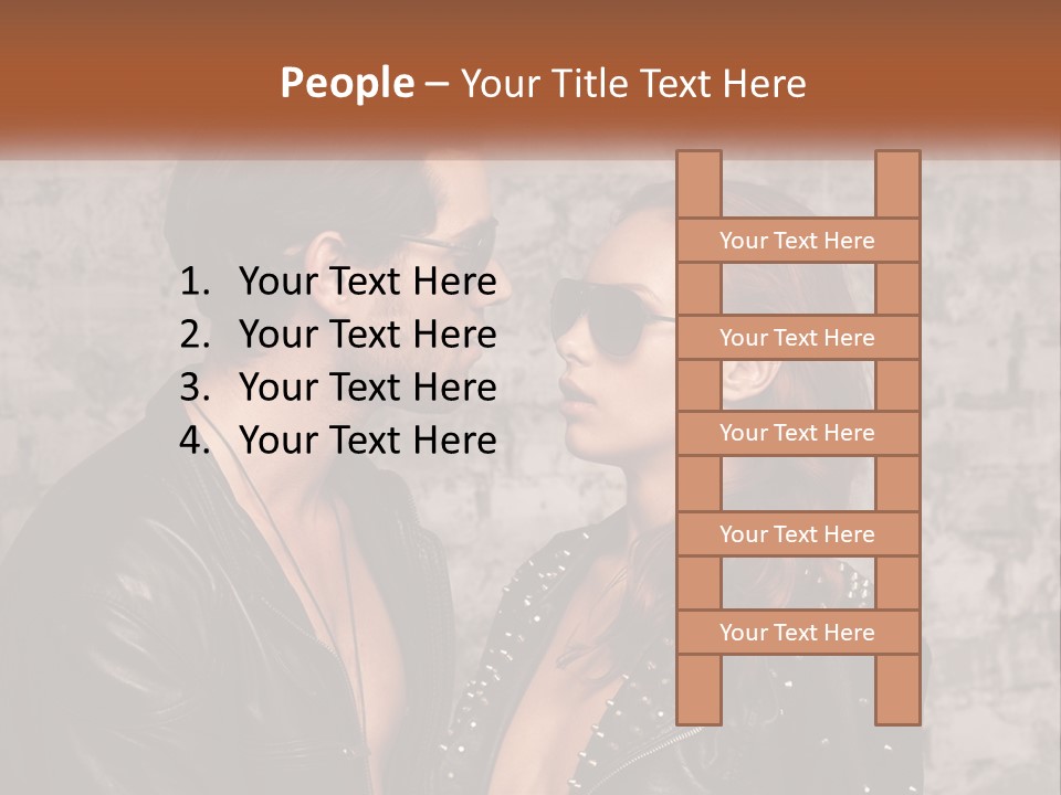 A Man And A Woman In Sunglasses Are Facing Each Other PowerPoint Template
