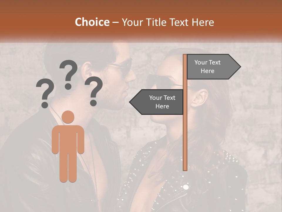 A Man And A Woman In Sunglasses Are Facing Each Other PowerPoint Template