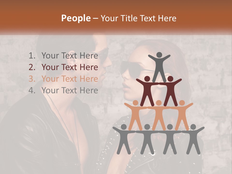 A Man And A Woman In Sunglasses Are Facing Each Other PowerPoint Template