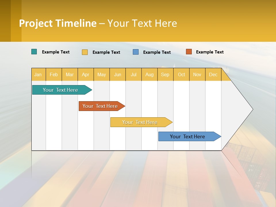 A Large Container Ship In The Middle Of The Ocean PowerPoint Template