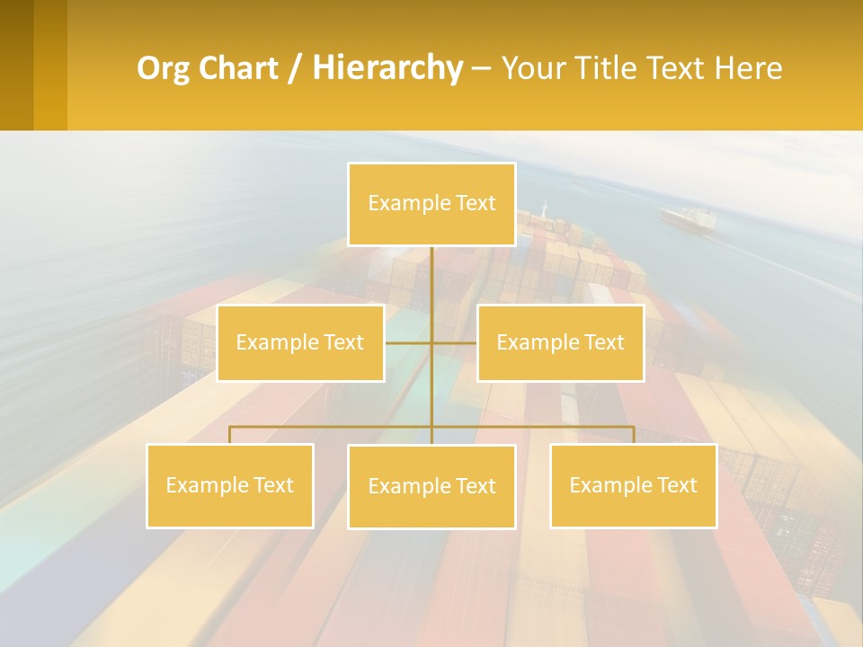A Large Container Ship In The Middle Of The Ocean PowerPoint Template