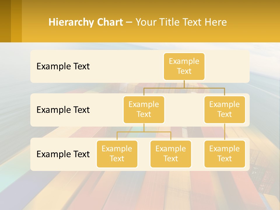 A Large Container Ship In The Middle Of The Ocean PowerPoint Template