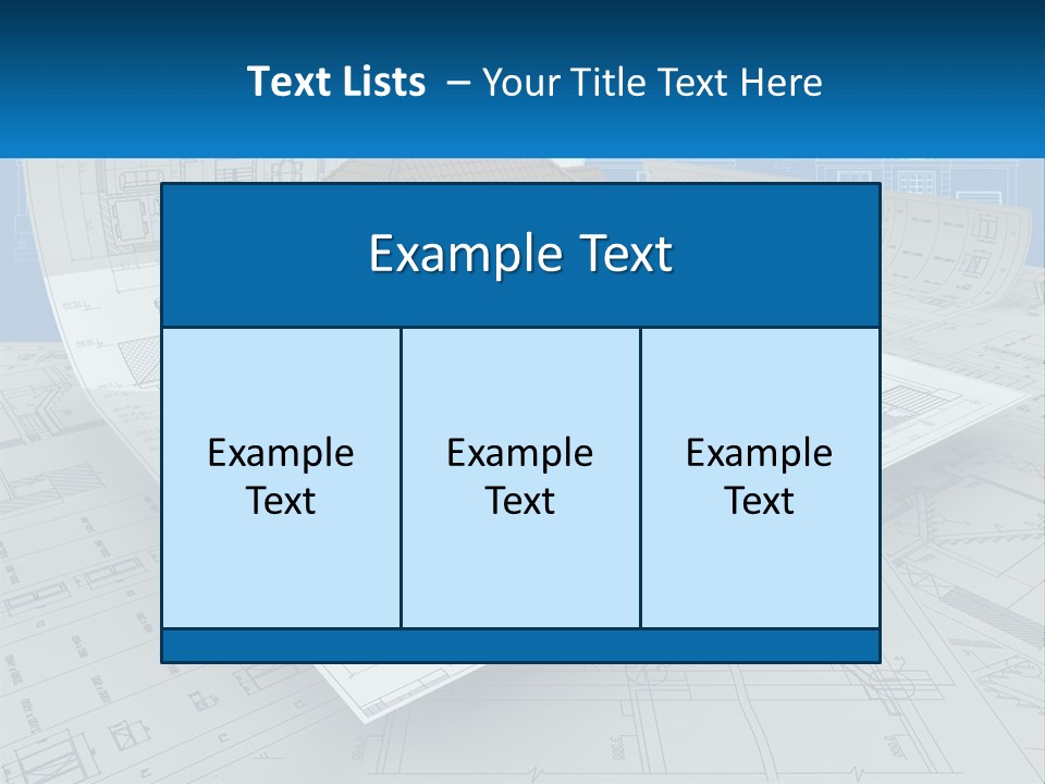 A House On Top Of Blueprints With A Blue Sky In The Background PowerPoint Template