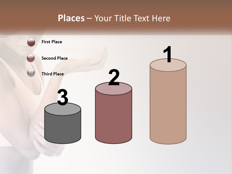 A Woman Holding A Cup Of Coffee In Her Hand PowerPoint Template