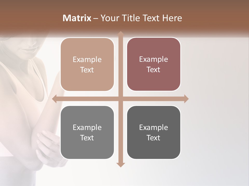 A Woman Holding A Cup Of Coffee In Her Hand PowerPoint Template