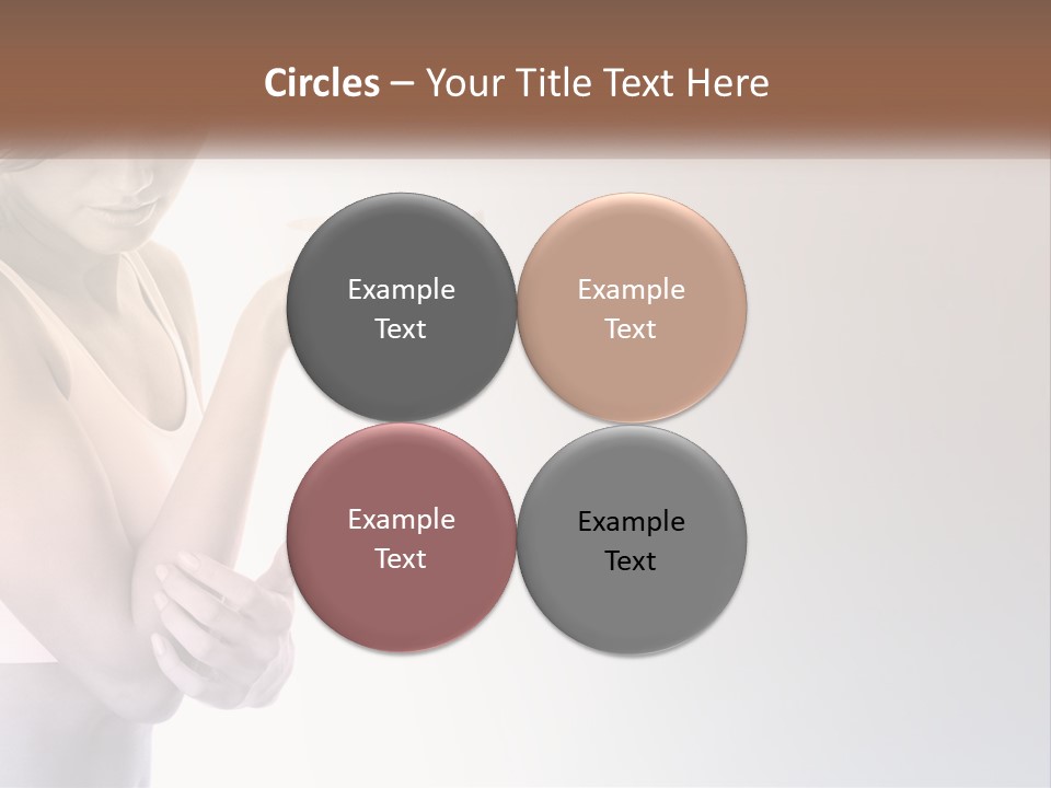 A Woman Holding A Cup Of Coffee In Her Hand PowerPoint Template